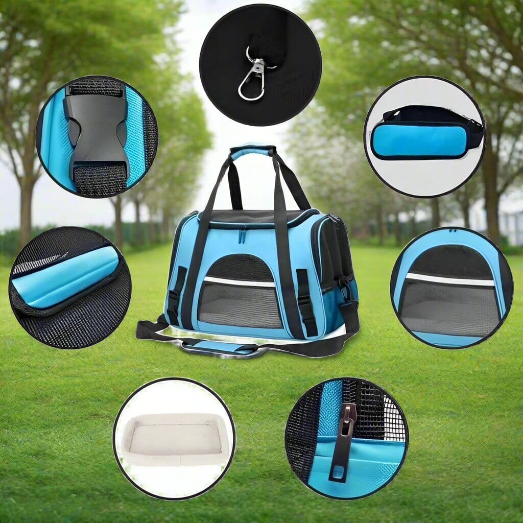 Sac de Transport pour Chien - DogCarrierBag™ - Bleu - Partout Avec Toutou
