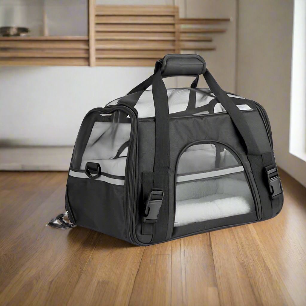 Sac de Transport pour Chien - DogCarrierBag™ - Noir - Partout Avec Toutou