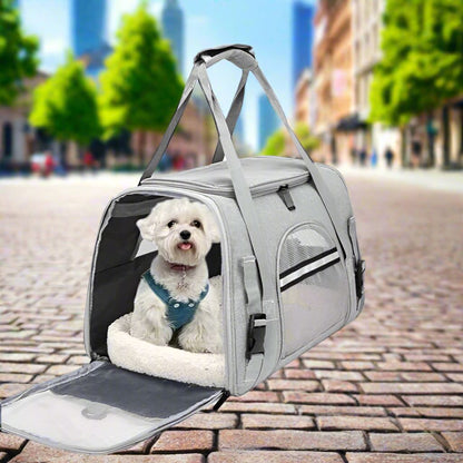 Sac de Transport pour Chien - DogCarrierBag™ - Gris - Partout Avec Toutou
