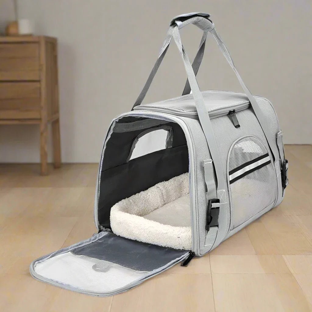 Sac de Transport pour Chien - DogCarrierBag™ - Gris - Partout Avec Toutou