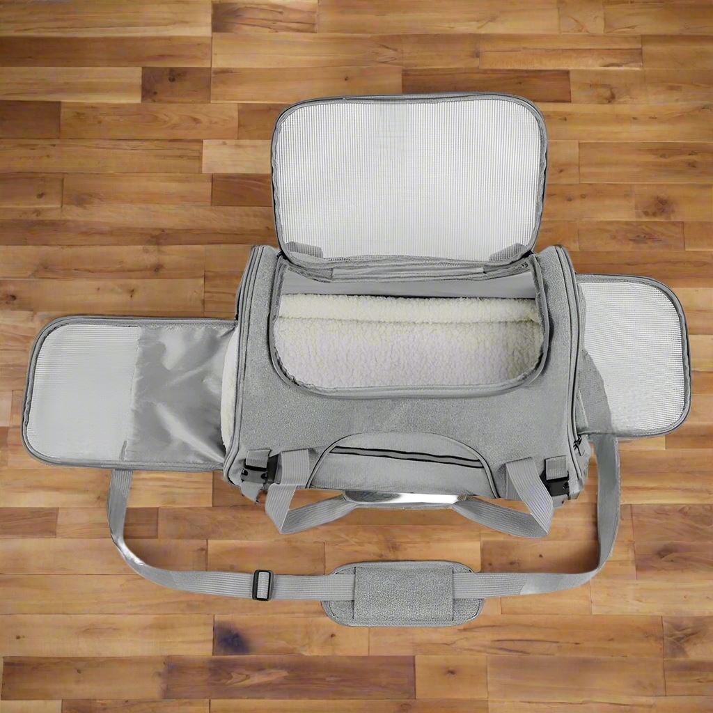 Sac de Transport pour Chien - DogCarrierBag™ - Gris - Partout Avec Toutou