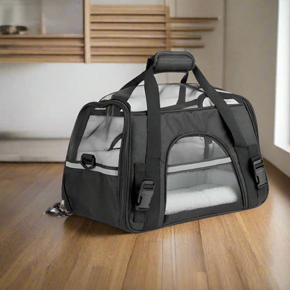 Sac de Transport pour Chien - DogCarrierBag™ - Noir - Partout Avec Toutou